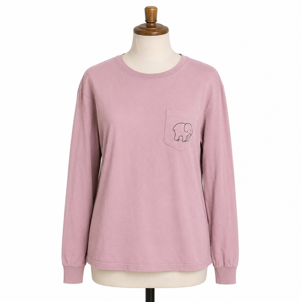 Ivory Ella Long Sleeve T-Shirt Womens Medium Pink Good Wave Graphic Aquarius - Picture 2 of 10